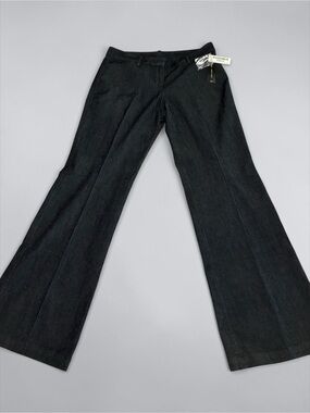 Larry Levine Dark Denim Flare Wide Leg Jeans
